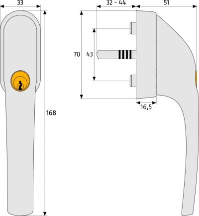 ABUS FG300 24-Stck Gropackung Wei abschliebarer Fenstergriff Gleichschlieend AL0145, 200Nm