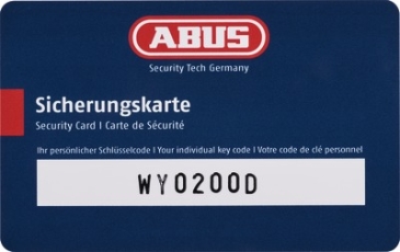 Abus 85WY/40 Vorhangschloss mit Sicherungskarte