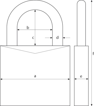 ABUS Vorhangschloss TITALIUM™ 64TI/25 GL 6255