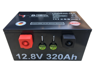 BullTron 320Ah Polar LiFePO4 12.8V Akku mit Smart Doppel-BMS, Bluetooth App und Heizung