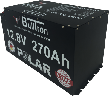 BullTron 270Ah Polar LiFePO4 12.8V Akku mit Smart BMS, Bluetooth App und Heizung