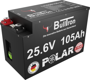 Bulltron 105Ah Polar LiFePO4 25.6V Akku mit Smart BMS, Bluetooth App und Heizung