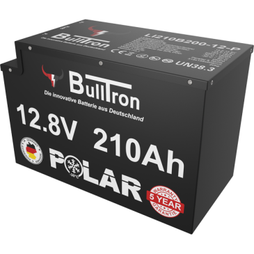 Bulltron 210Ah Polar LiFePO4 12.8V Akku mit Smart BMS, Bluetooth App und Heizung | 0% MwSt.