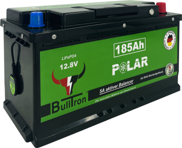 BullTron 185Ah Polar LiFePO4 12.8V Akku mit Smart BMS, Bluetooth App und Heizung, 0% MwSt