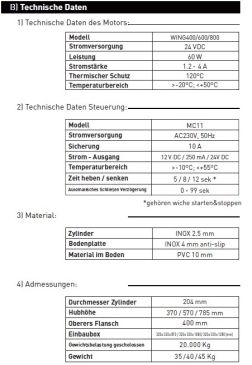 Automatischer elektrischer Poller Edelstahl 400 mit farbigen LED