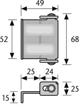 ABUS SW1 Weiss Riegel Fenster- und Trsicherung