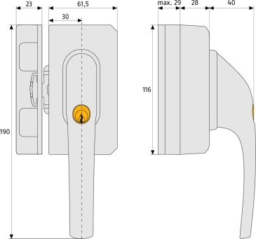 ABUS FO500N Fenster-Zusatzschloss mit Sperrbgel