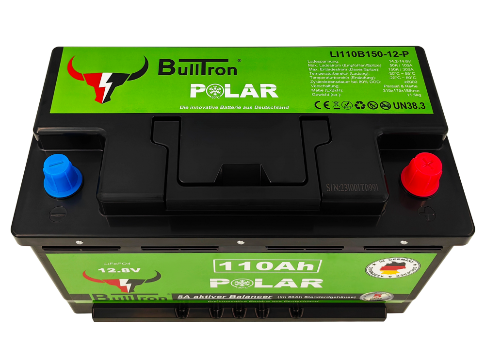 Bulltron Polar 110Ah LiFePO4 12.8V Akku mit Smart BMS, Bluetooth App und  Heizung - Haussicherheitstechnik Weber