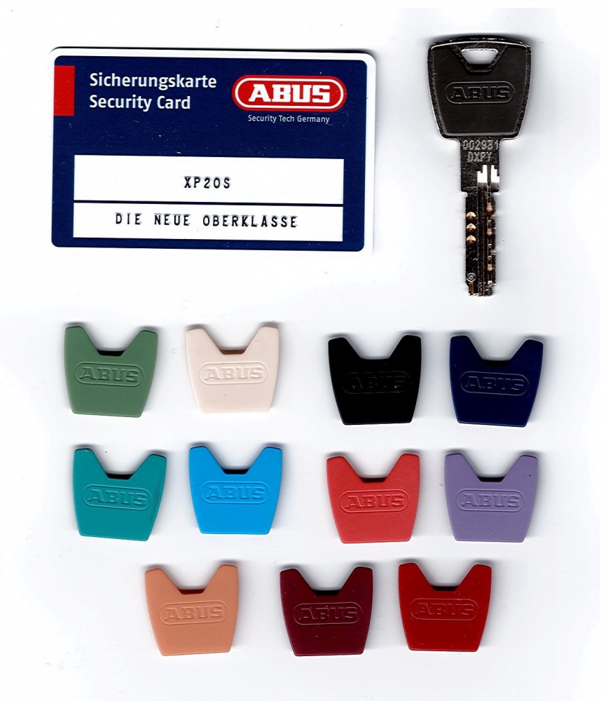 ABUS XP2S Mehrschlüssel mit Clip 12 Farben Nachbestellung zu Ihrer Schließung 