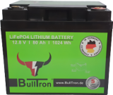 BullTron® LiFePO4 80Ah Akku BMS & Bluetooth integriert LxBxH: 198 x 166 x 169 mm