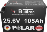 Bulltron 105Ah Polar LiFePO4 25.6V Akku mit Smart BMS, Bluetooth App und Heizung