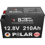 Bulltron 210Ah Polar LiFePO4 12.8V Akku mit Smart BMS, Bluetooth App und Heizung | 0% MwSt.